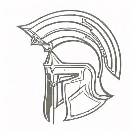 Spartan Helmet With Latin Words