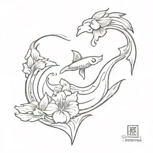 Urn Pouring Water With Koi