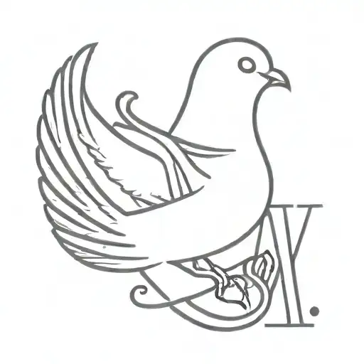 Dove With The Letters S And M Hidden