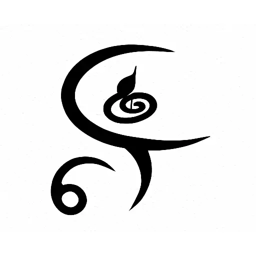 Moon With A Rose And A Music Note