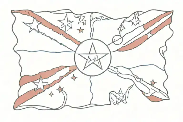 Combine Puerto Rico Flag With Korean Flag With Inscription Koricans