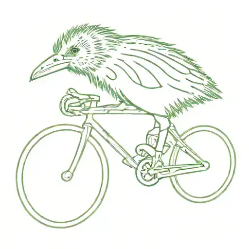 Kiwi Bird On A Bike
