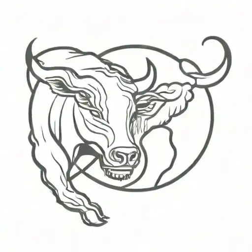 Yin Yang Bull Bear Black