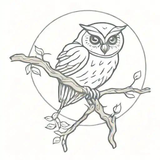 Small Owl On A Branch