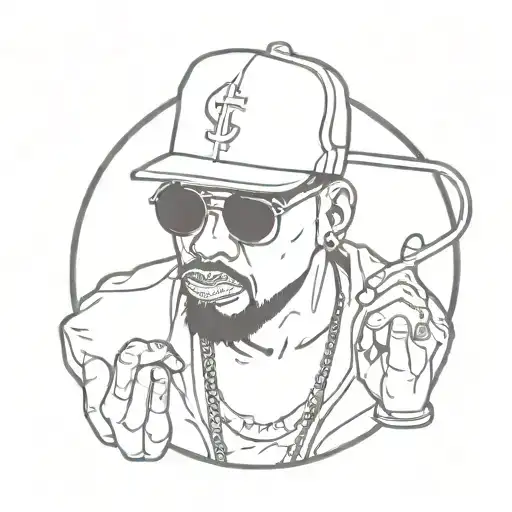 Gangsta Rapper Surrounded