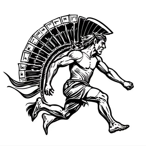 Sprinting Ancient Greek Spartan