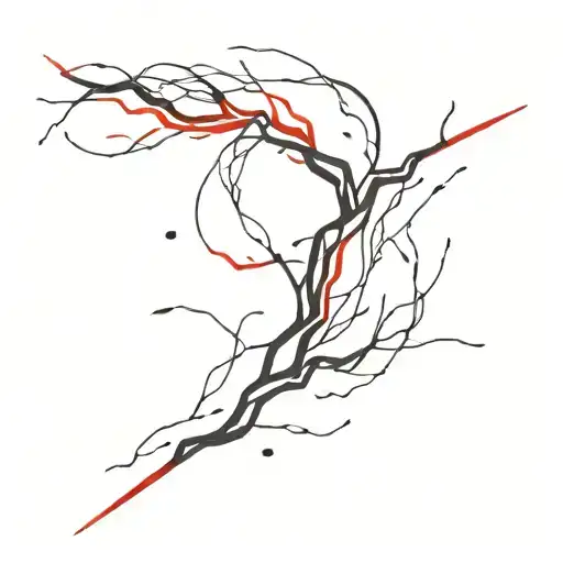 Red And Black Lightning