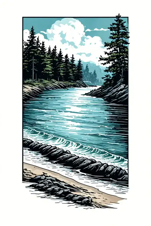 New England Beach Landscape