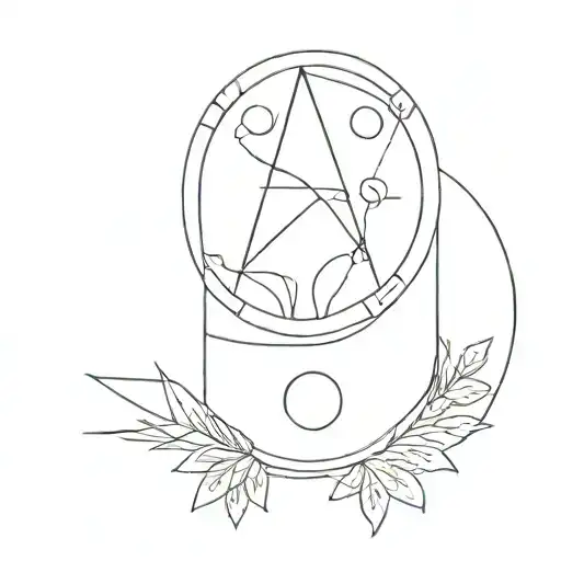 A Minimalist Tattoo Design That Combines Elements Of Hip Hop And Deep Philosophical Ideas