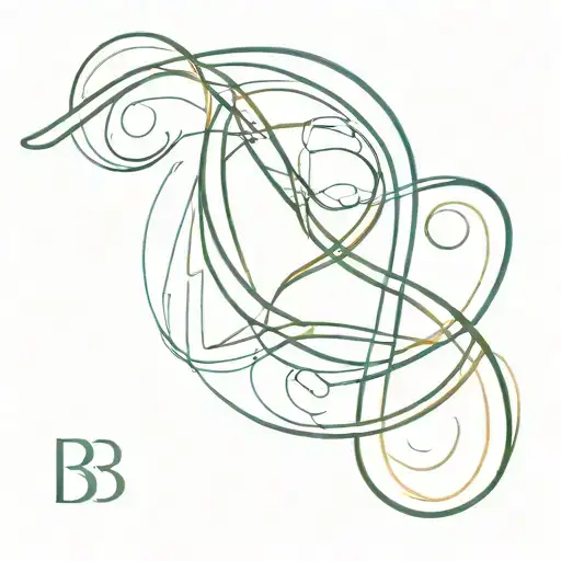 Mbb Initials Transformed Into A Creative And Abstract Tattoo Design Inspired By Martinique