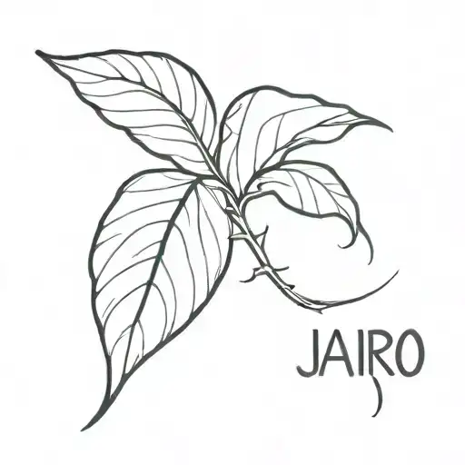 Name 'Jairo' With A Single Leaf To The Side