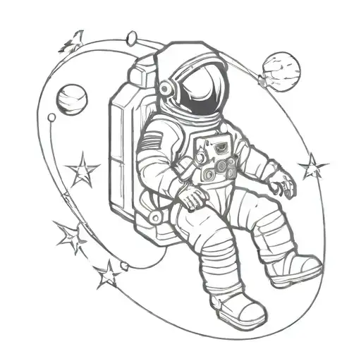 Astronaut And Deep Space Object