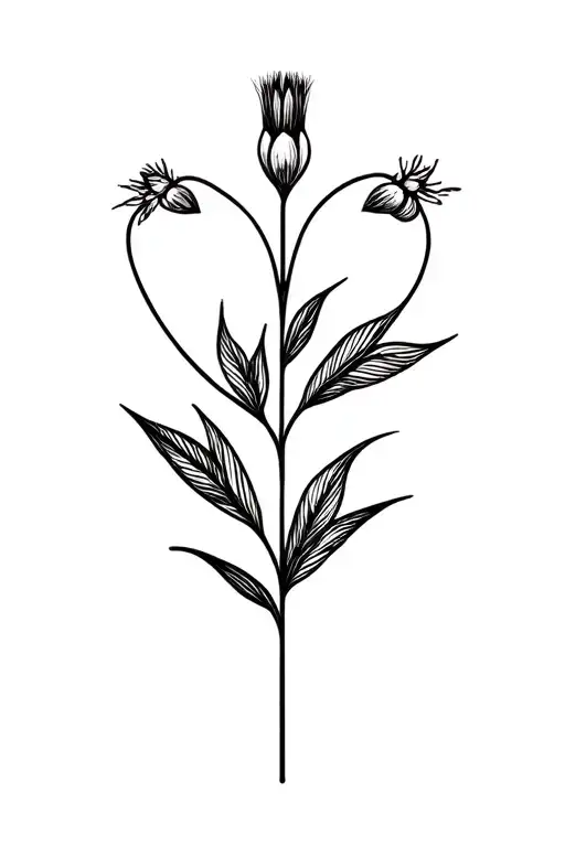 Indian Paint Brush With Eating Disorder Symbol And 307