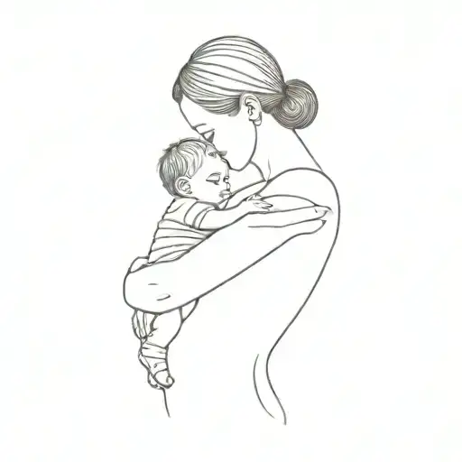 A Woman Holding A Baby