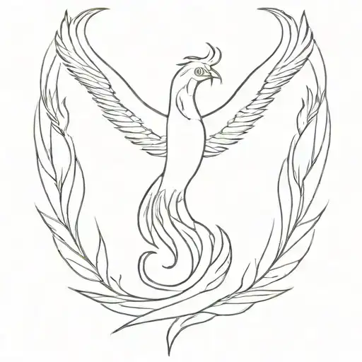 Phoenix With Inscription On The Forearm