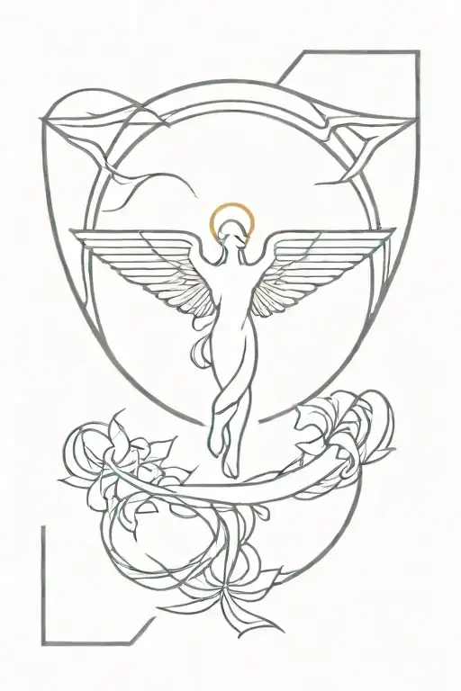 Alpha Et Omega Symbol Angel