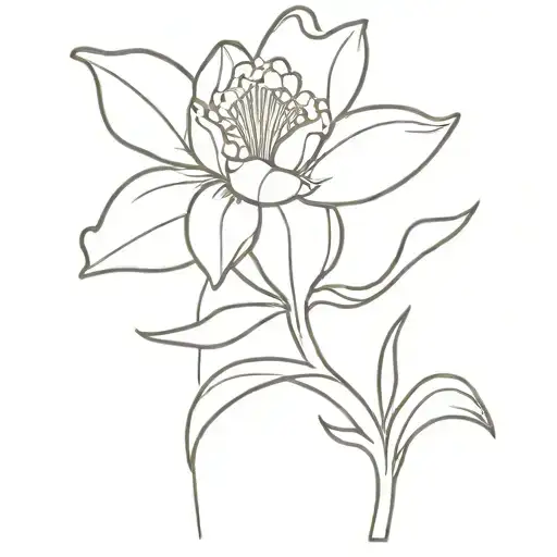 Single Line Daffodil