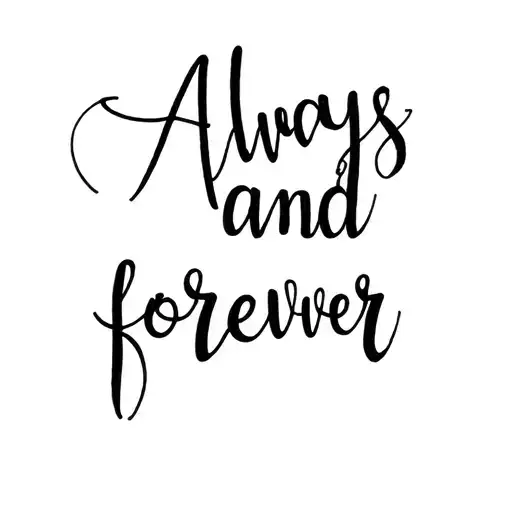 Arabic Always And Forever Numerical Number 4 Initials A And D