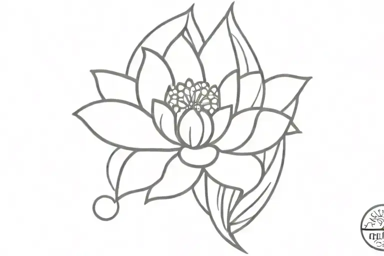 Sagittarius Arrow Flower Lotus Feather