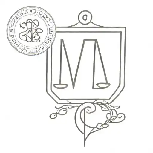 Libra Zodiac Sign With Letter M