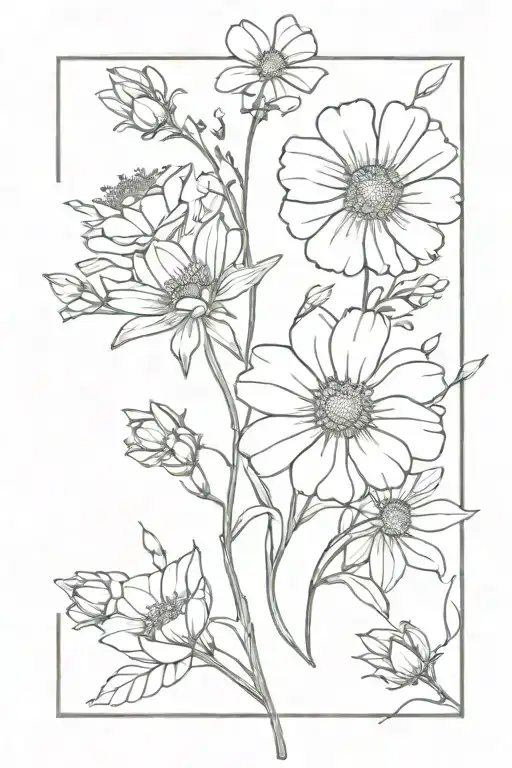 Daisy Carnation Larkspur Cosmos Bouquet