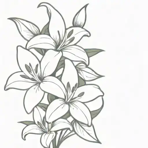 A Bouquet Of White Lillys Held Together By Dog Collar