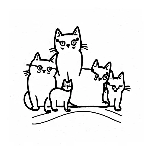 Cat Dog Family Together Fath