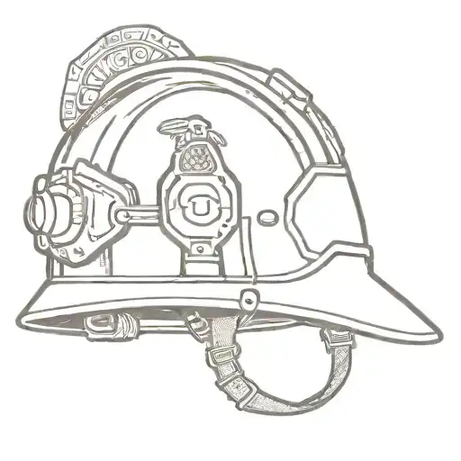 Firefighter Helmet With Straps