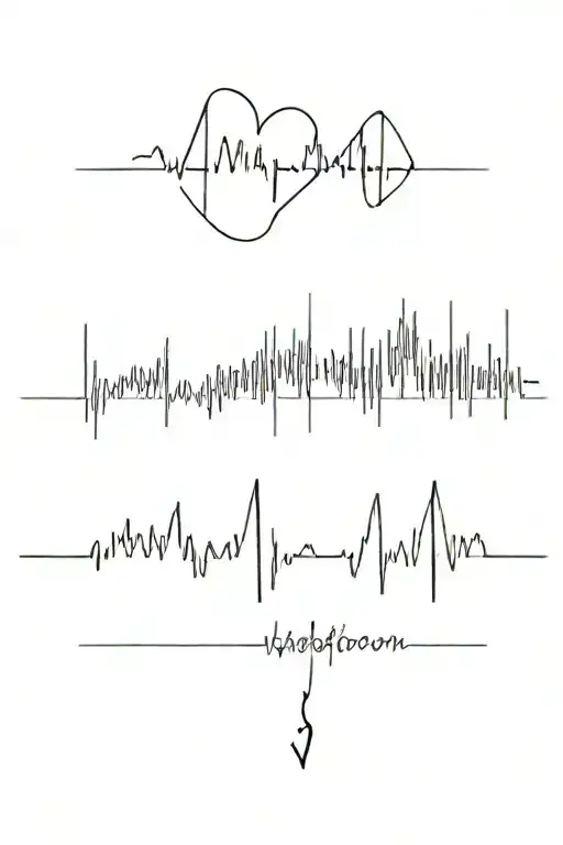 Father And 4 Sons Heartbeat Lines To Represent