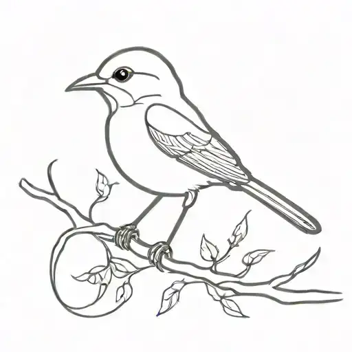 Nightingale Bird Flying