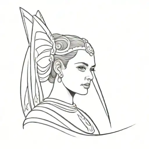 Padme Amidala Minimalist Tattoo Or Something That Represents Her Like Naboo But With No Color