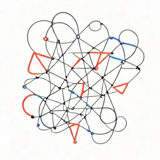 Abstract Geometric Pattern Inspired By The Albanian Flag Colors