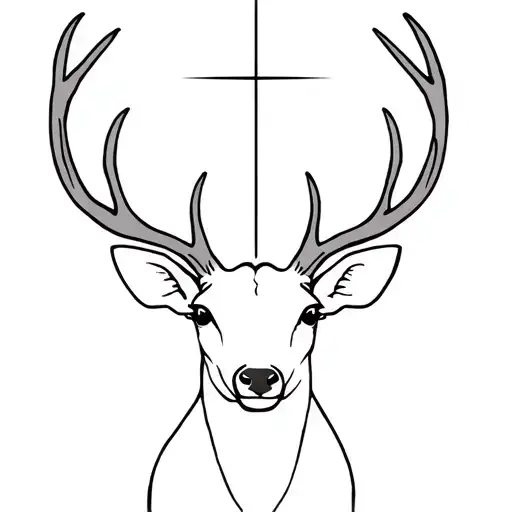 A Deer With A Gun Aim On Its Forehead