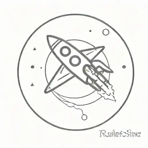 Rocket Ship With Circle