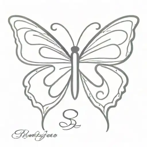 Butterfly With Letter S Crown Hanging