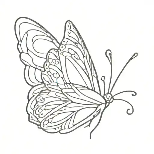 Butterfly With Crown Above