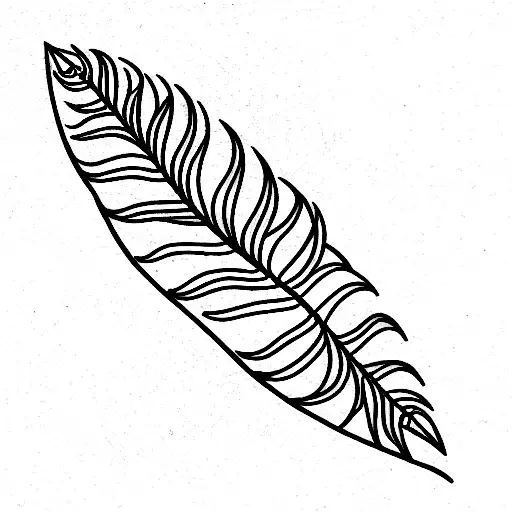Mother Nature Tropical Foliage Line Art
