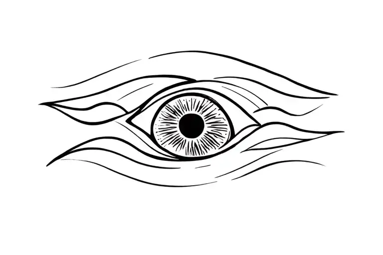 Evil Eye With Ocean Waves