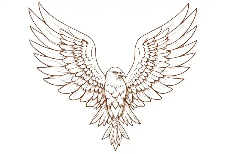 Eagle Wings Delicate Lace Patterns Intertwined