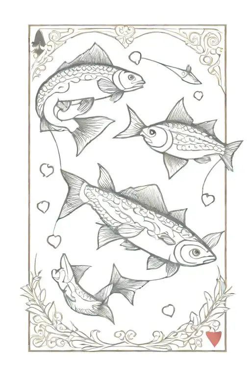 Fishes Playing Card