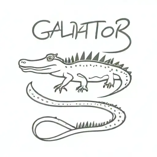 Word Gator In Cursive