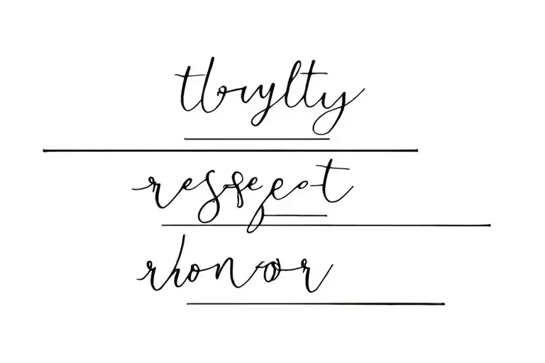 Loyalty Trust Respect Honor