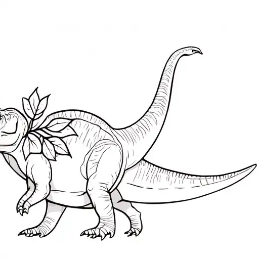 Dinosaur With Leaves