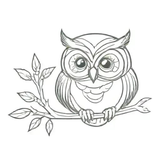 Owl From Baby Book In Tattoo Art