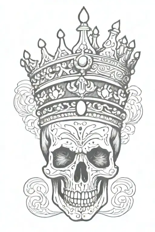 Skull Wearing A Crown