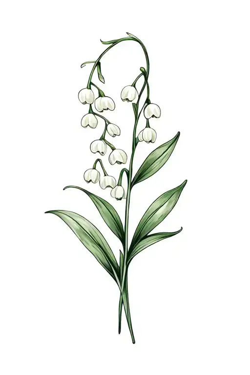 Lily Of The Valley With Leaves