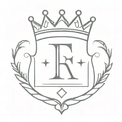 The Letter F And A Crown