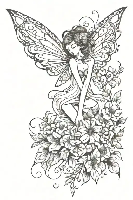 Fairy And Flowers