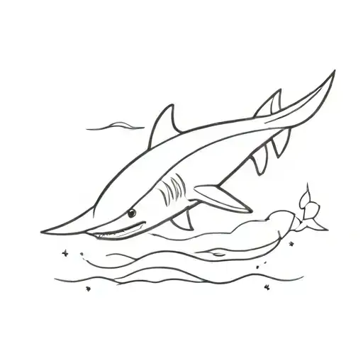 Little Shark With Pack Your Bags In Black And White