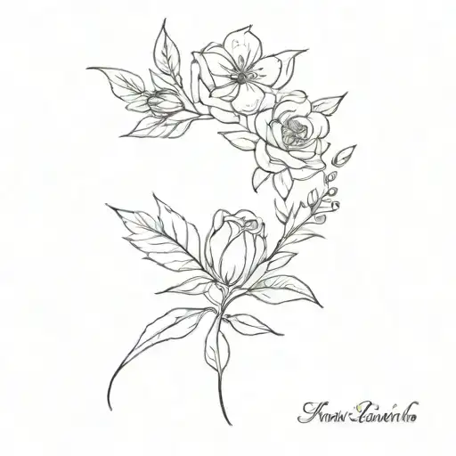 November December March October Birth Flower Bouquet